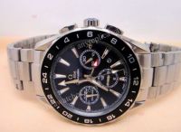 Omega Seamaster GMT Chronograph SS Black Face - Best Omega Watches Replica For Sale